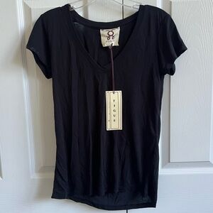 Figue Super Soft Black V-Neck Tee (nwt)